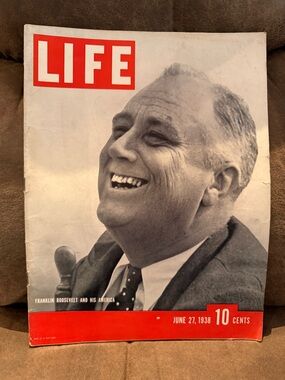 Vintage 1938 LIFE Magazine June 27 Franklin D. Roosevelt Cover Pre-WWII
